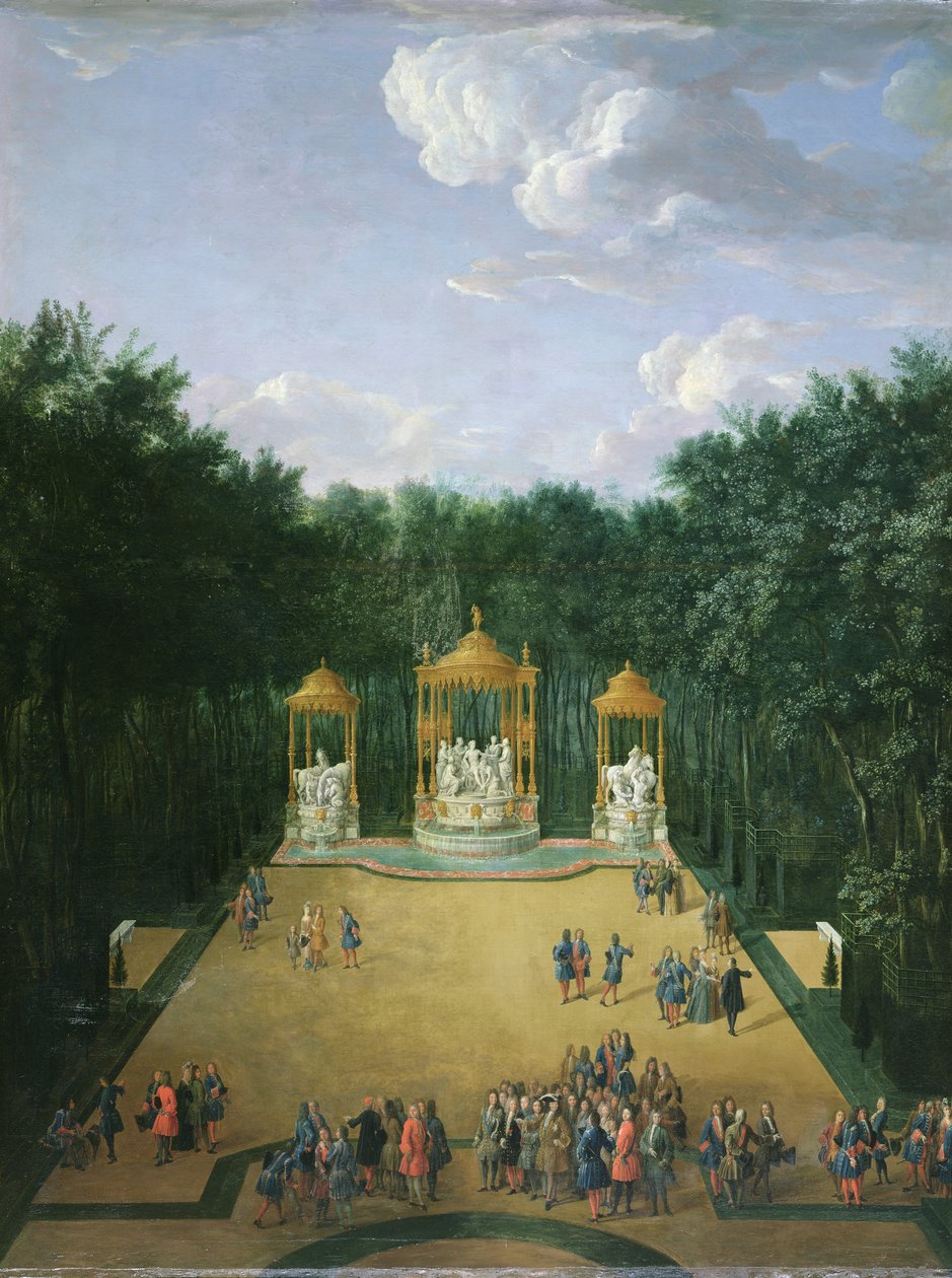 De bossen van de baden van Apollo in de tuinen van Versailles, 1713 door Pierre Denis Martin