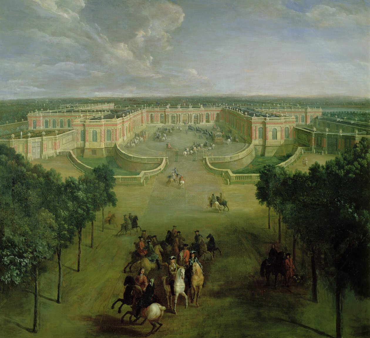 Uitzicht op het Grand Trianon, 1722 door Pierre Denis Martin