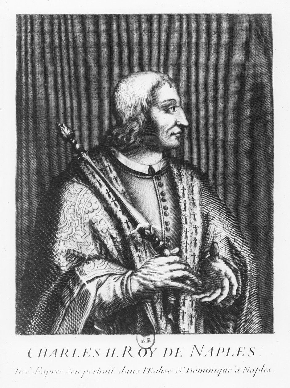 Karel II, de Kreupele, Koning van Napels door Pierre Duflos