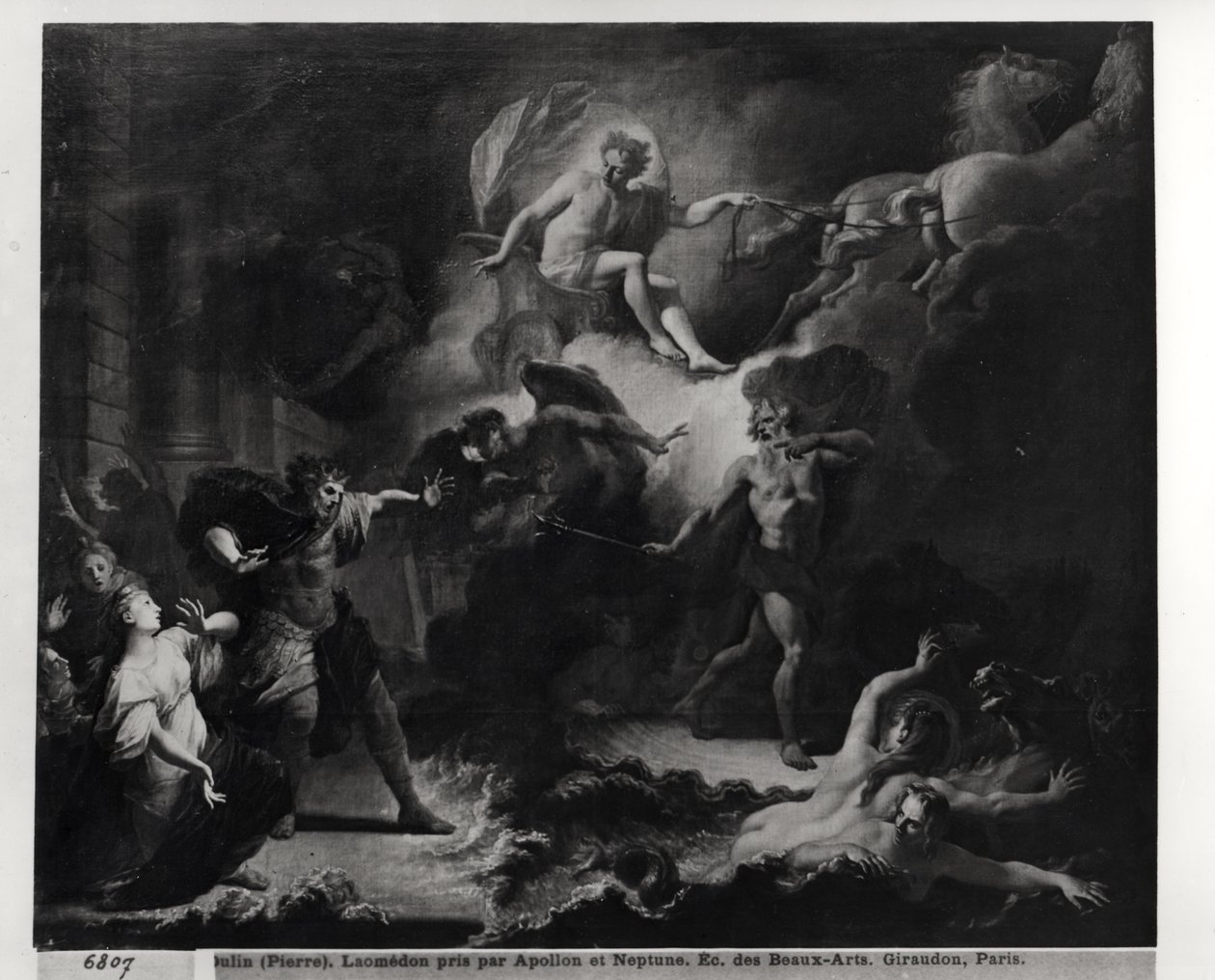 Laomedon gestraft door Apollo en Poseidon, 1707 door Pierre Dulin