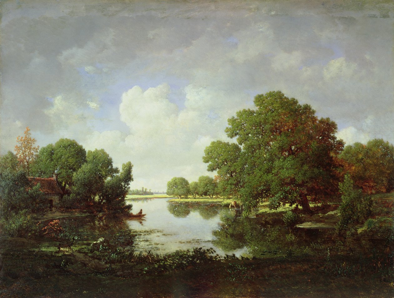 Vroege Zomermiddag door Pierre Etienne Theodore Rousseau