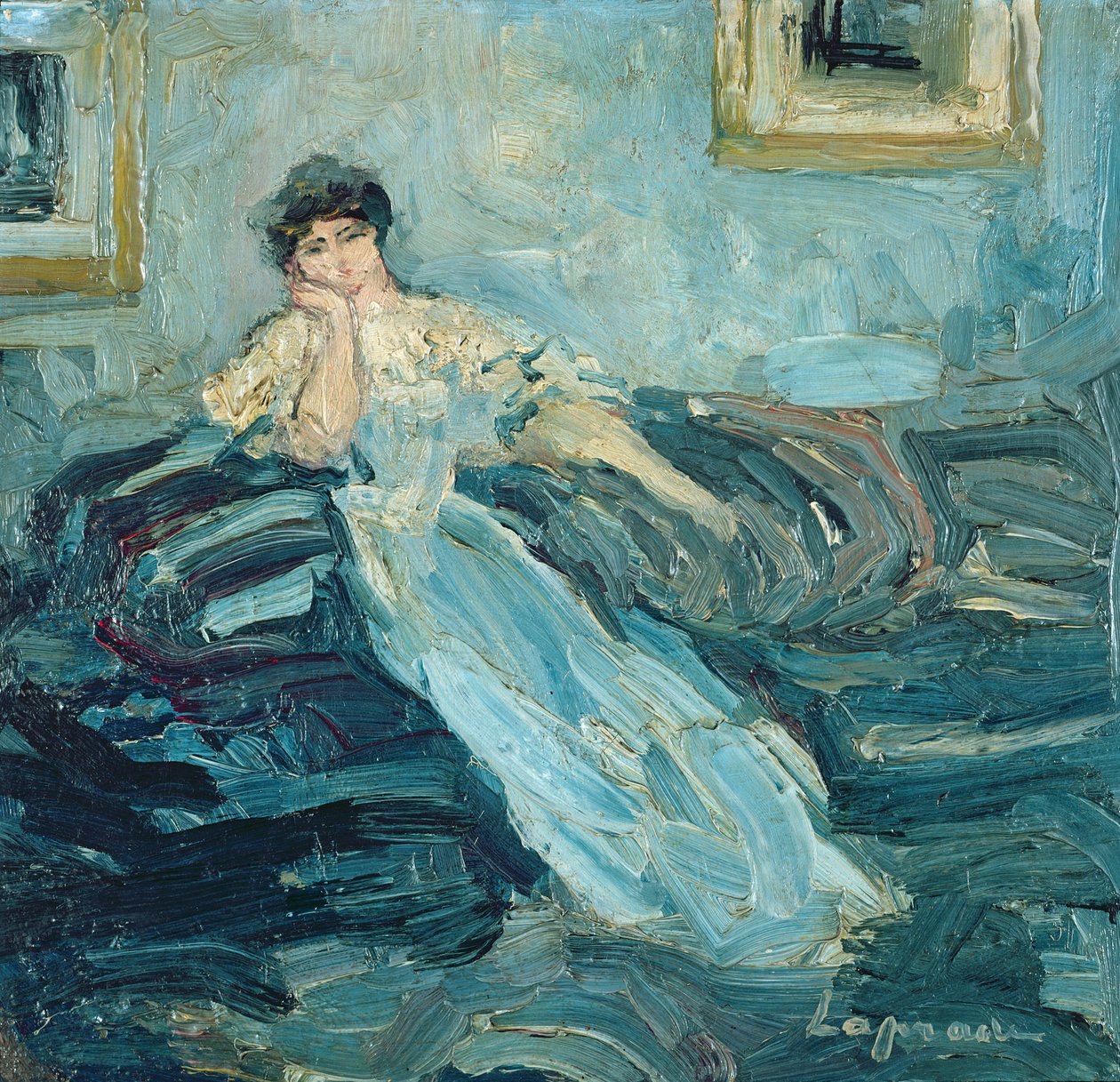 Vrouw in een interieur, ca. 1909 door Pierre Laprade