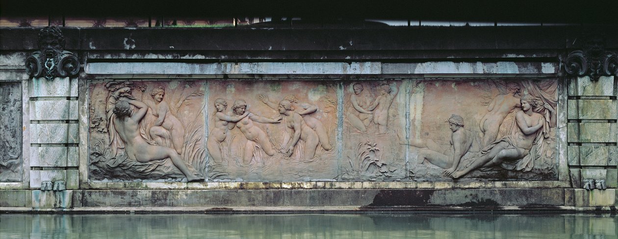 Badende Nimfen, reliëf van het Bain des Nymphes, onderdeel van de Allee D