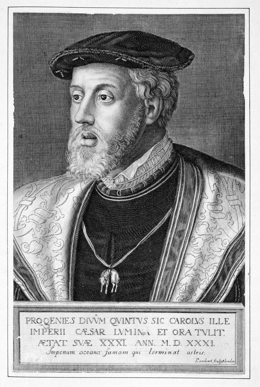 Karel V (1500-58) door Pierre Lombard or Lombart