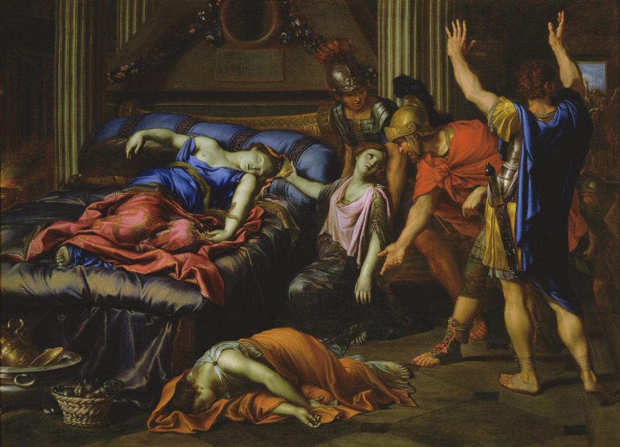 De dood van Cleopatra door Pierre Mignard