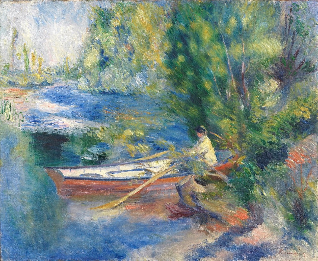 Aan de rand van het water door Pierre Auguste Renoir