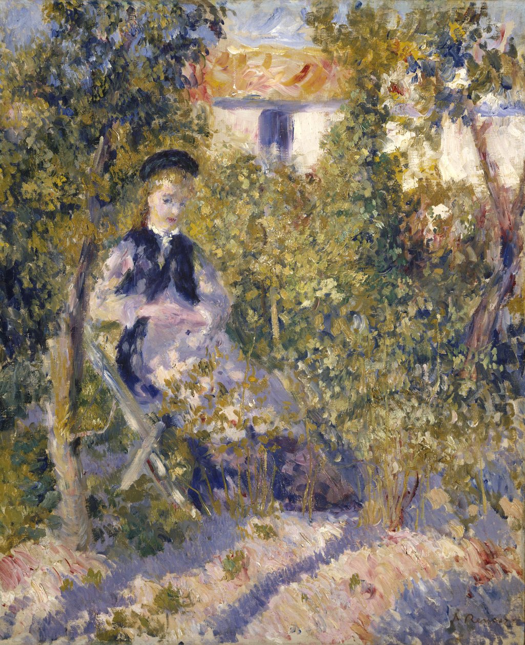 Nini in de tuin (Nini Lopez) door Pierre Auguste Renoir