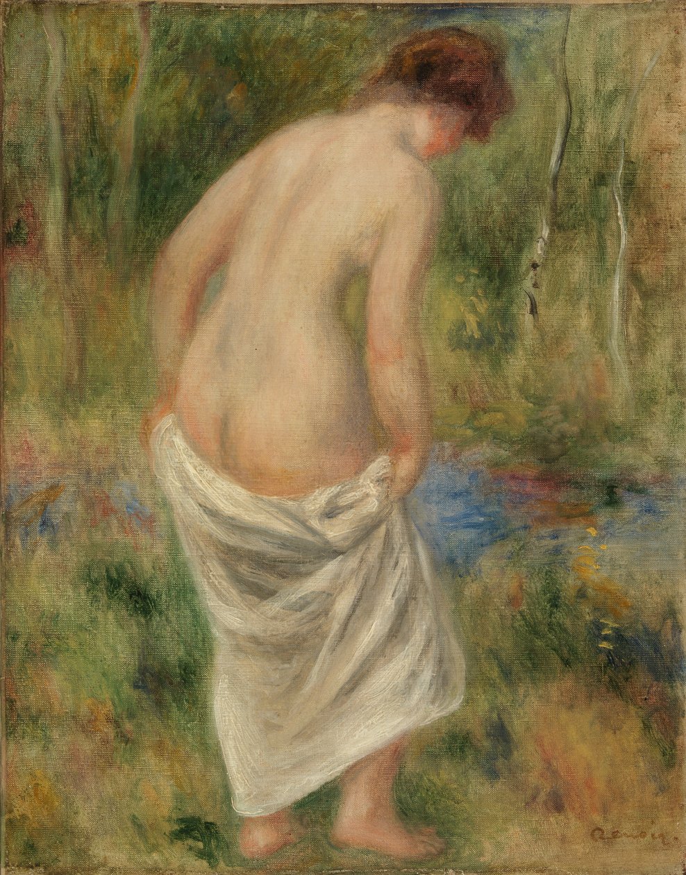 Na het bad door Pierre-Auguste Renoir