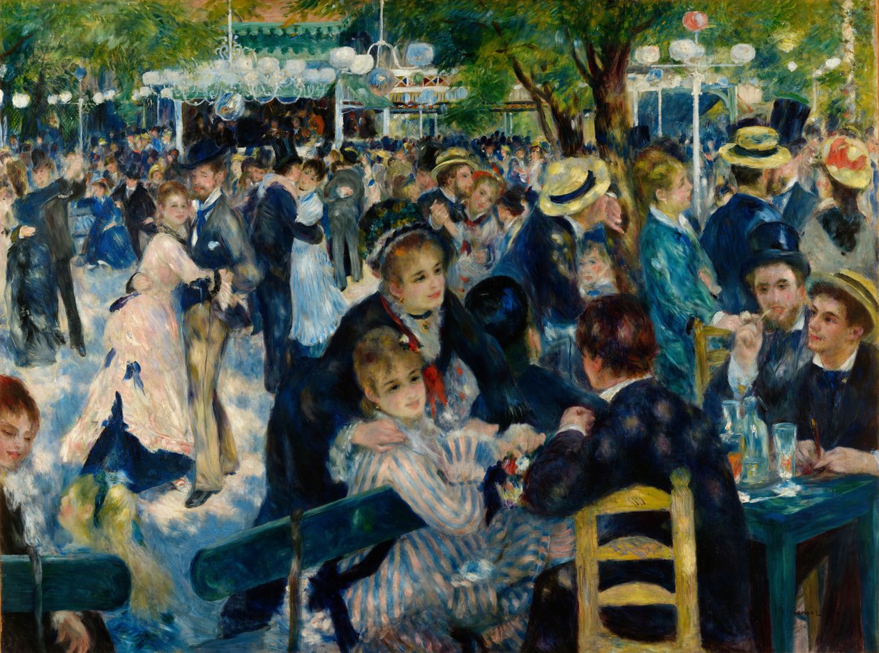 Bal in Le Moulin de la Galette door Pierre-Auguste Renoir