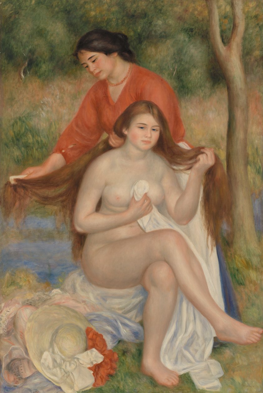 Bader en Dienstmeid door Pierre-Auguste Renoir