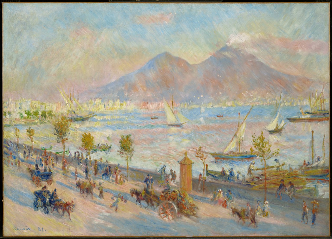 Baai van Napels, avond door Pierre-Auguste Renoir
