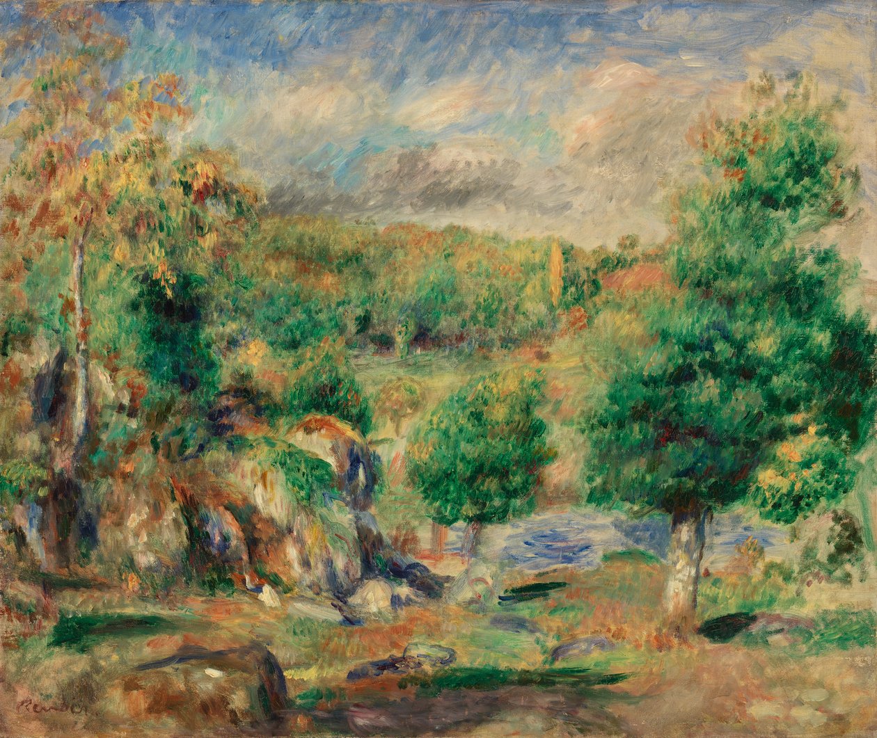 Kastanjebomen, Pont-Aven door Pierre-Auguste Renoir