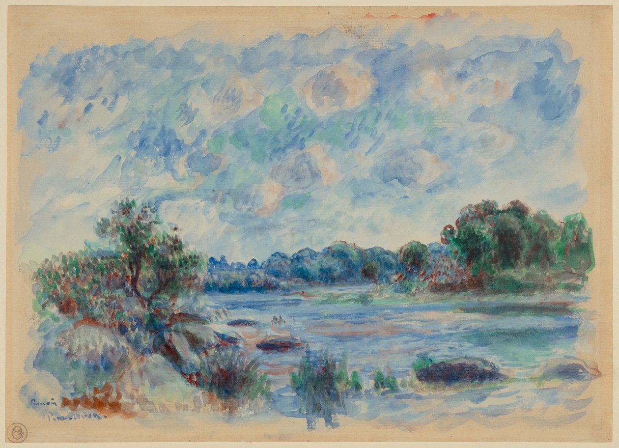 Landschap bij Pont-Aven door Pierre-Auguste Renoir