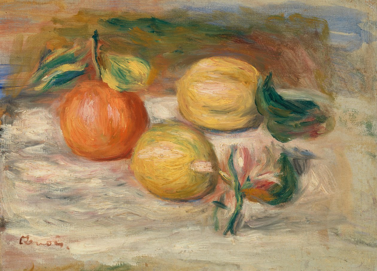 Citroenen en sinaasappel door Pierre-Auguste Renoir