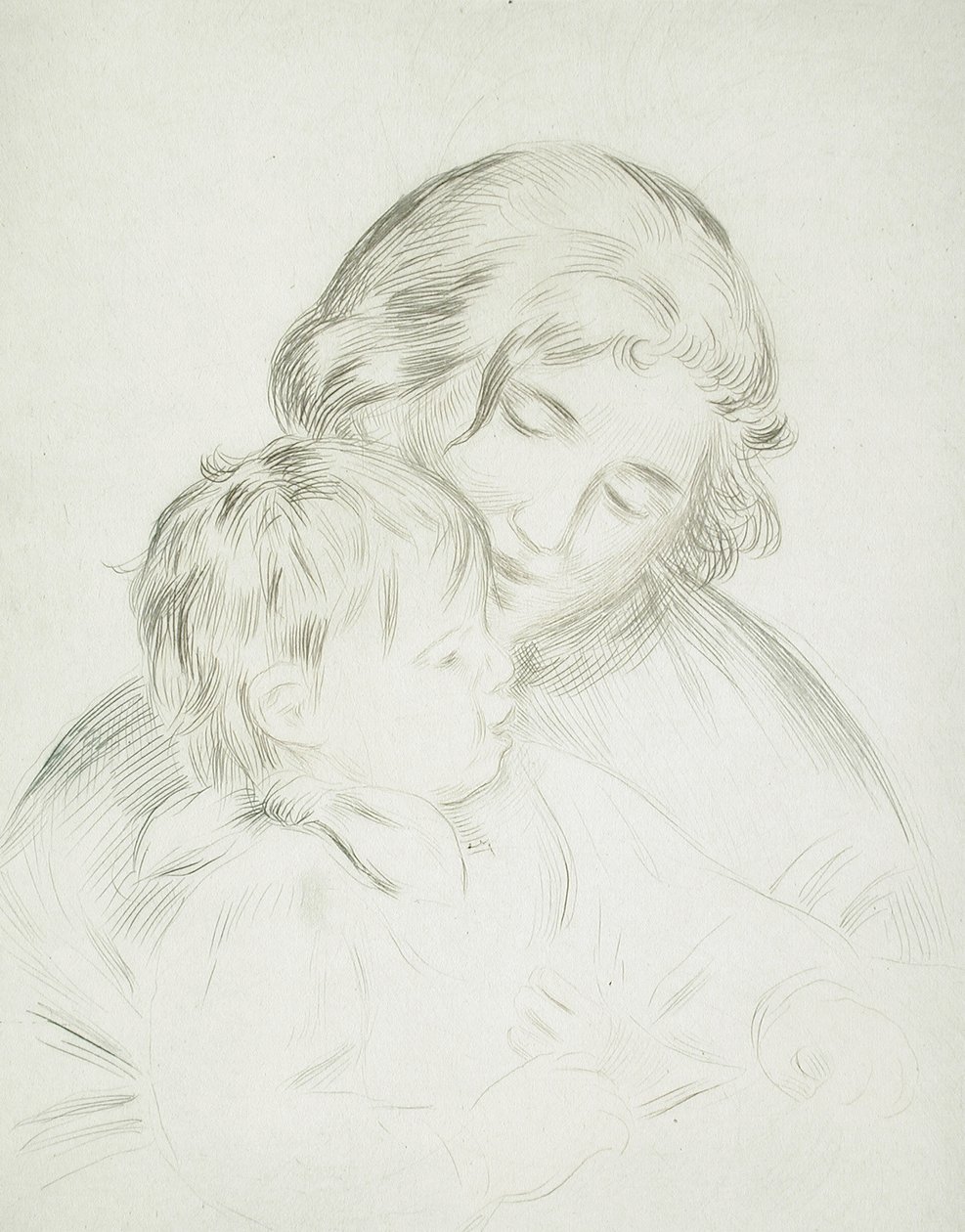 Moeder en kind (Jean Renoir) door Pierre-Auguste Renoir