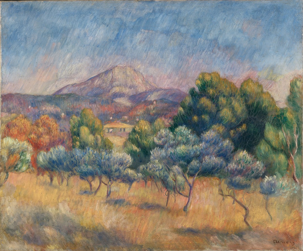 Berg Sainte-Victoire door Pierre-Auguste Renoir