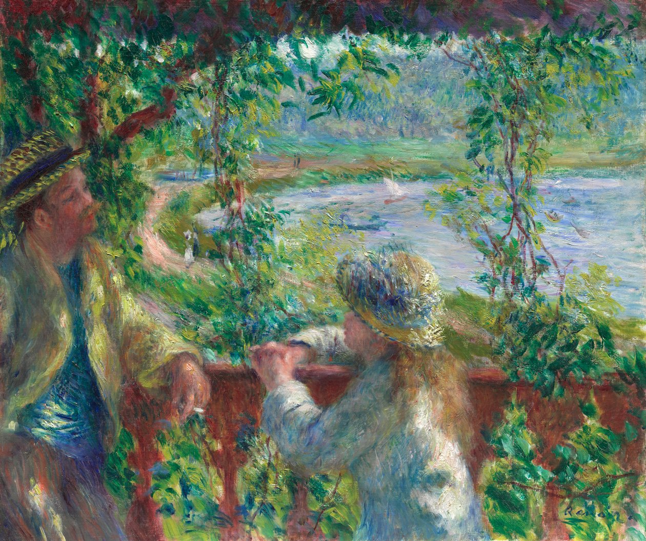 Bij het meer door Pierre-Auguste Renoir