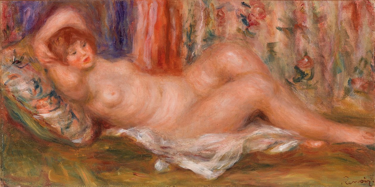 Liggende naakte vrouw (Femme nue couchée sur le dos) door Pierre-Auguste Renoir