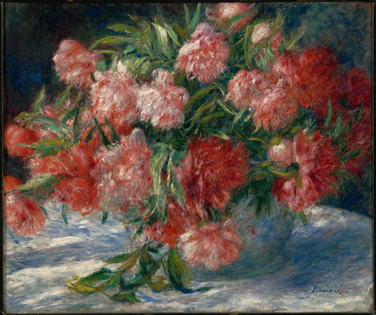 Pioenrozen door Pierre-Auguste Renoir