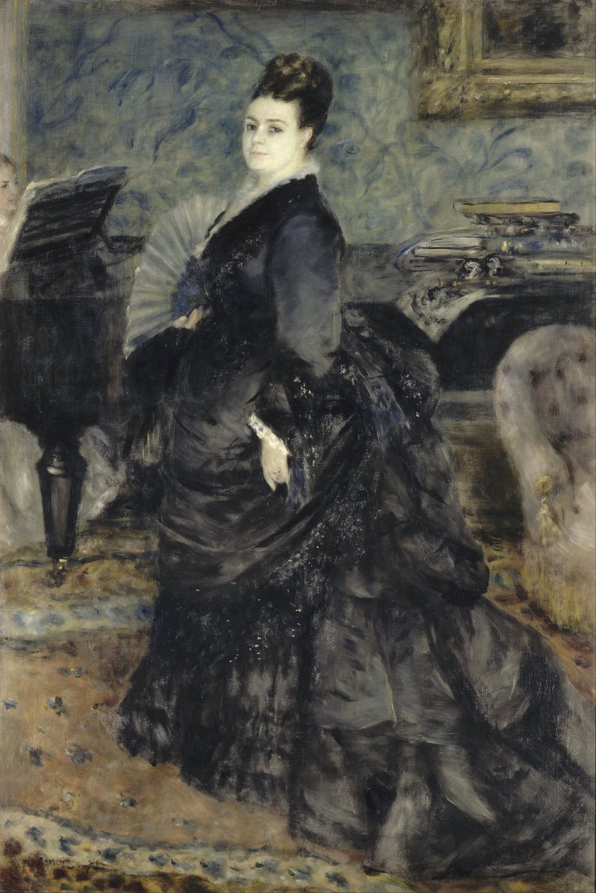Portret van een vrouw, ook wel bekend als dat van mevrouw Georges Hartmann door Pierre-Auguste Renoir