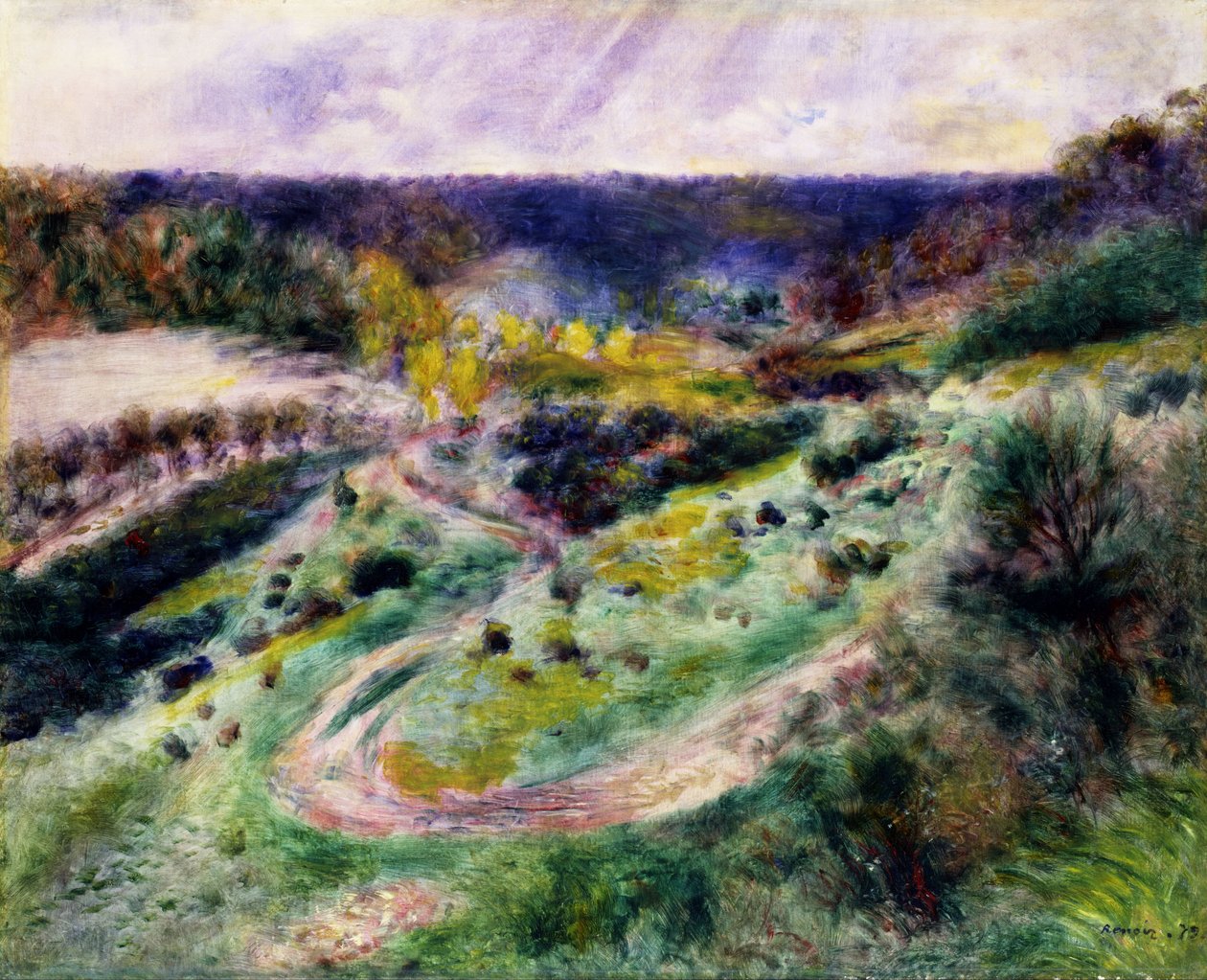 Weg bij Wargemont door Pierre-Auguste Renoir
