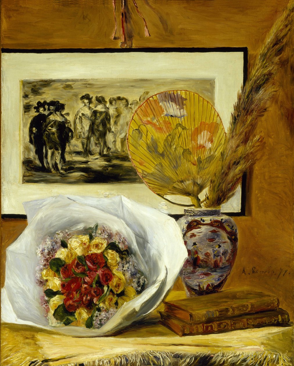 Stilleven met boeket door Pierre-Auguste Renoir