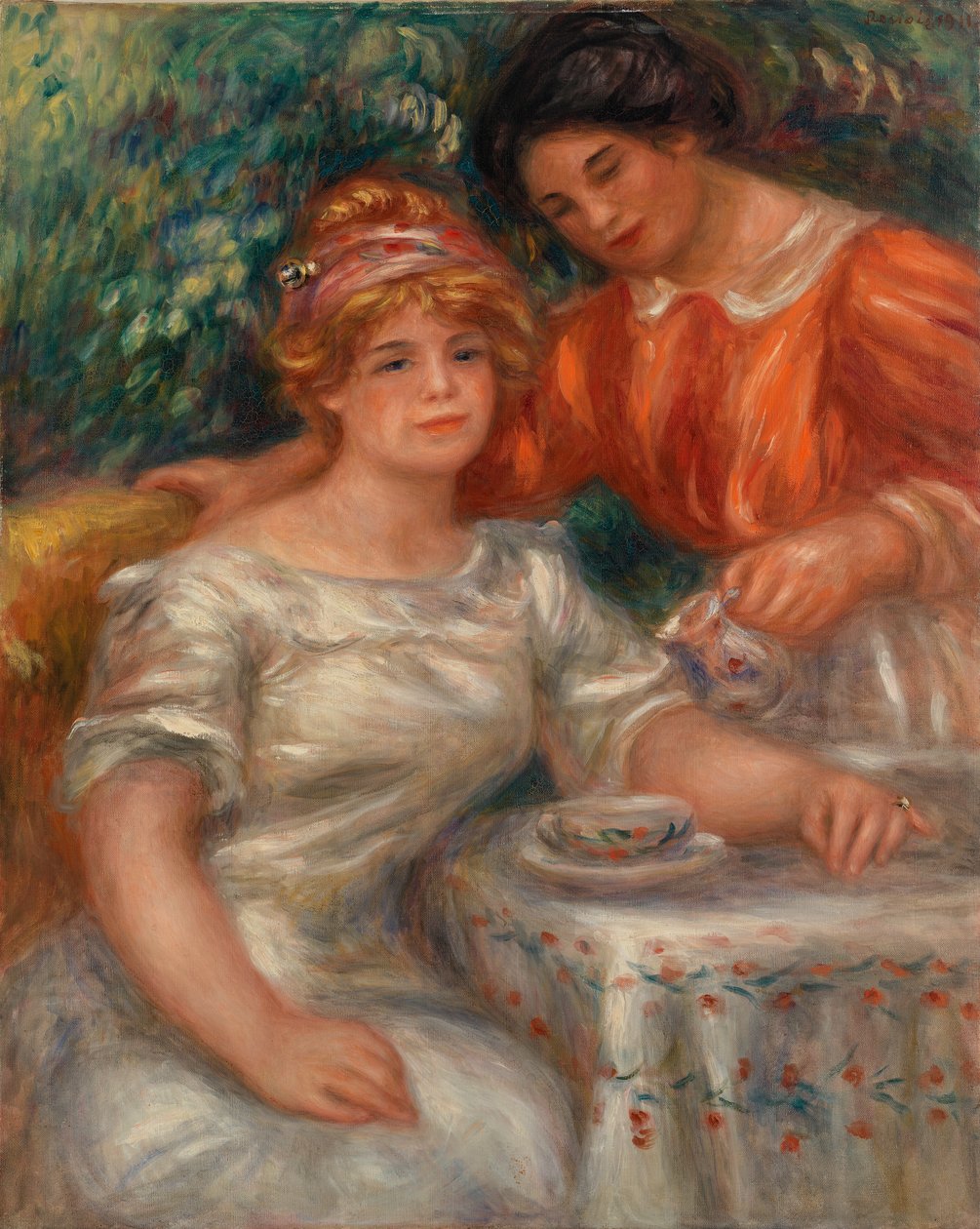 Theetijd door Pierre-Auguste Renoir