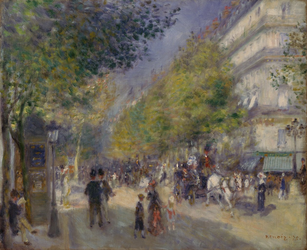 De Grands Boulevards door Pierre-Auguste Renoir