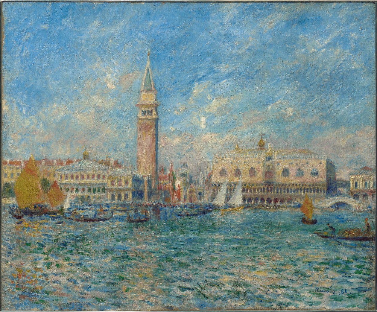 Venetië, het Dogepaleis door Pierre-Auguste Renoir