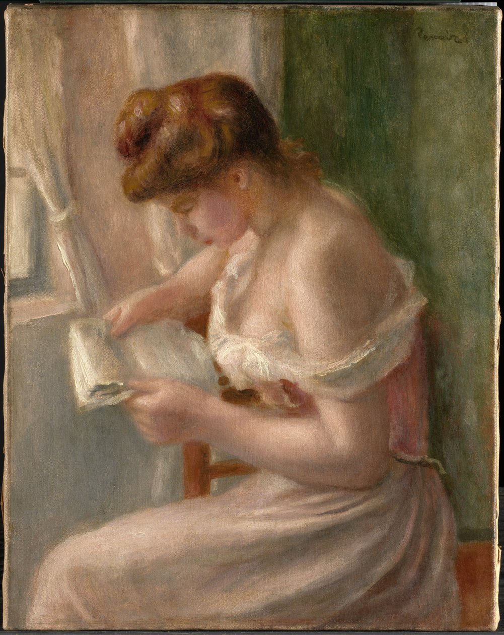 Lezende vrouw door Pierre-Auguste Renoir