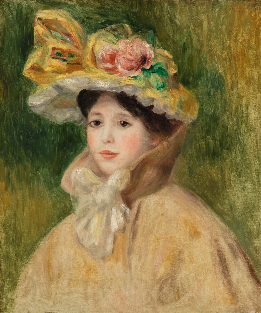 Vrouw met Hoed door Pierre-Auguste Renoir