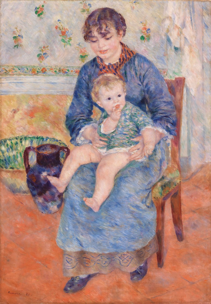 Jonge Moeder door Pierre-Auguste Renoir
