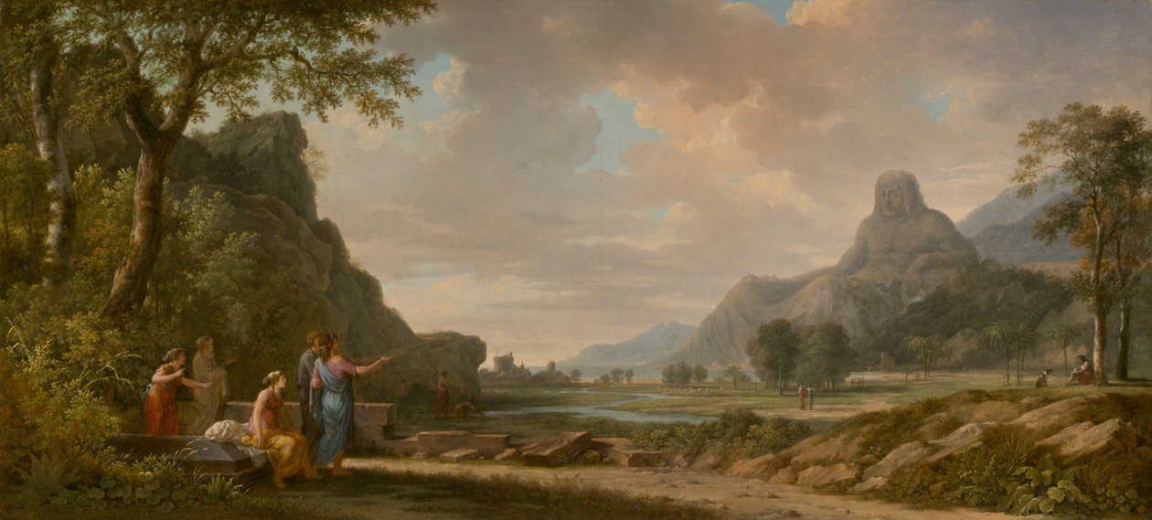 Berg Athos Gesneden als Monument voor Alexander de Grote door Pierre-Henri de Valenciennes
