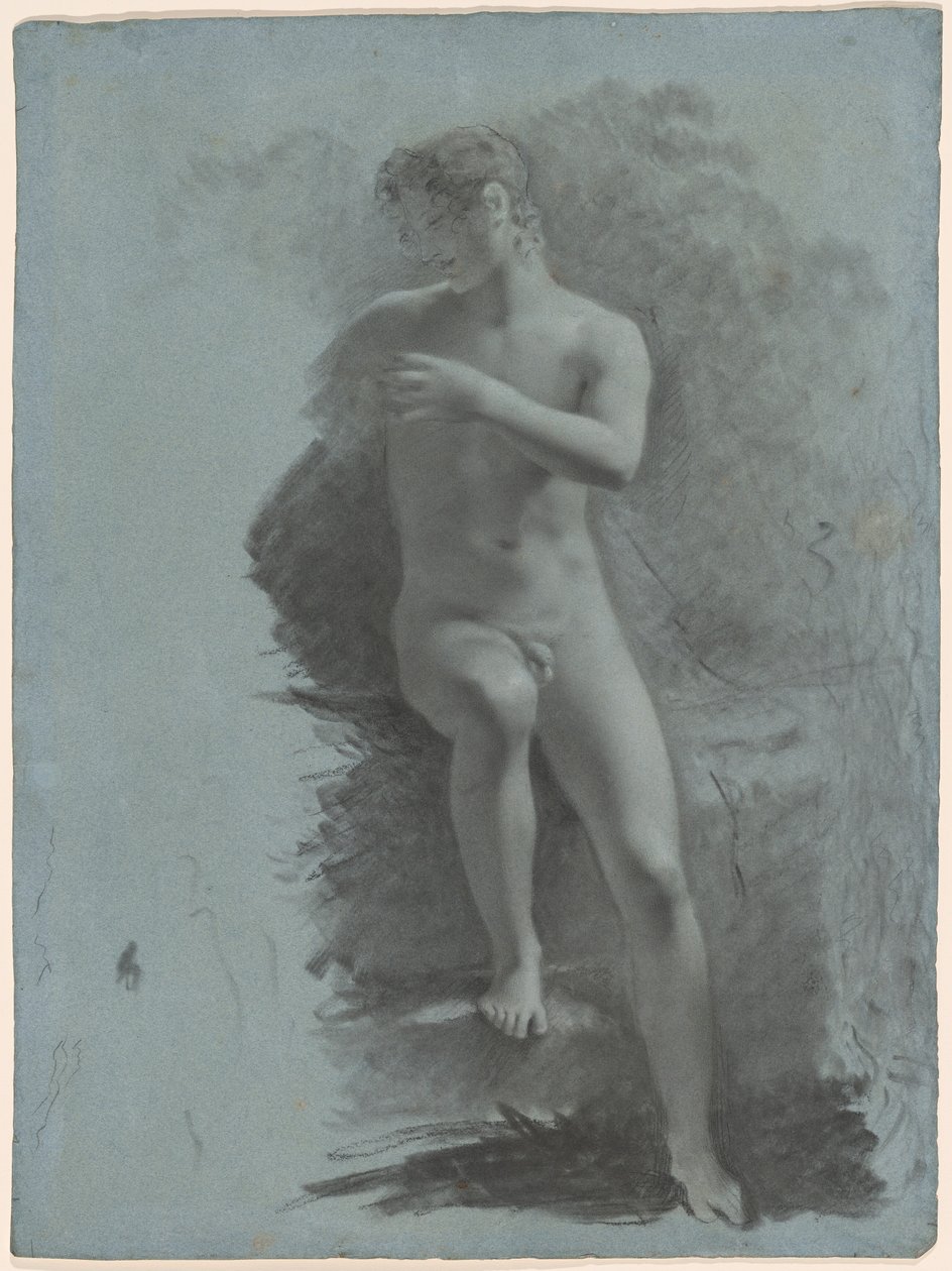 Adonis, ca. 1810-1812 (zwart krijt op papier) door Pierre-Paul Prud