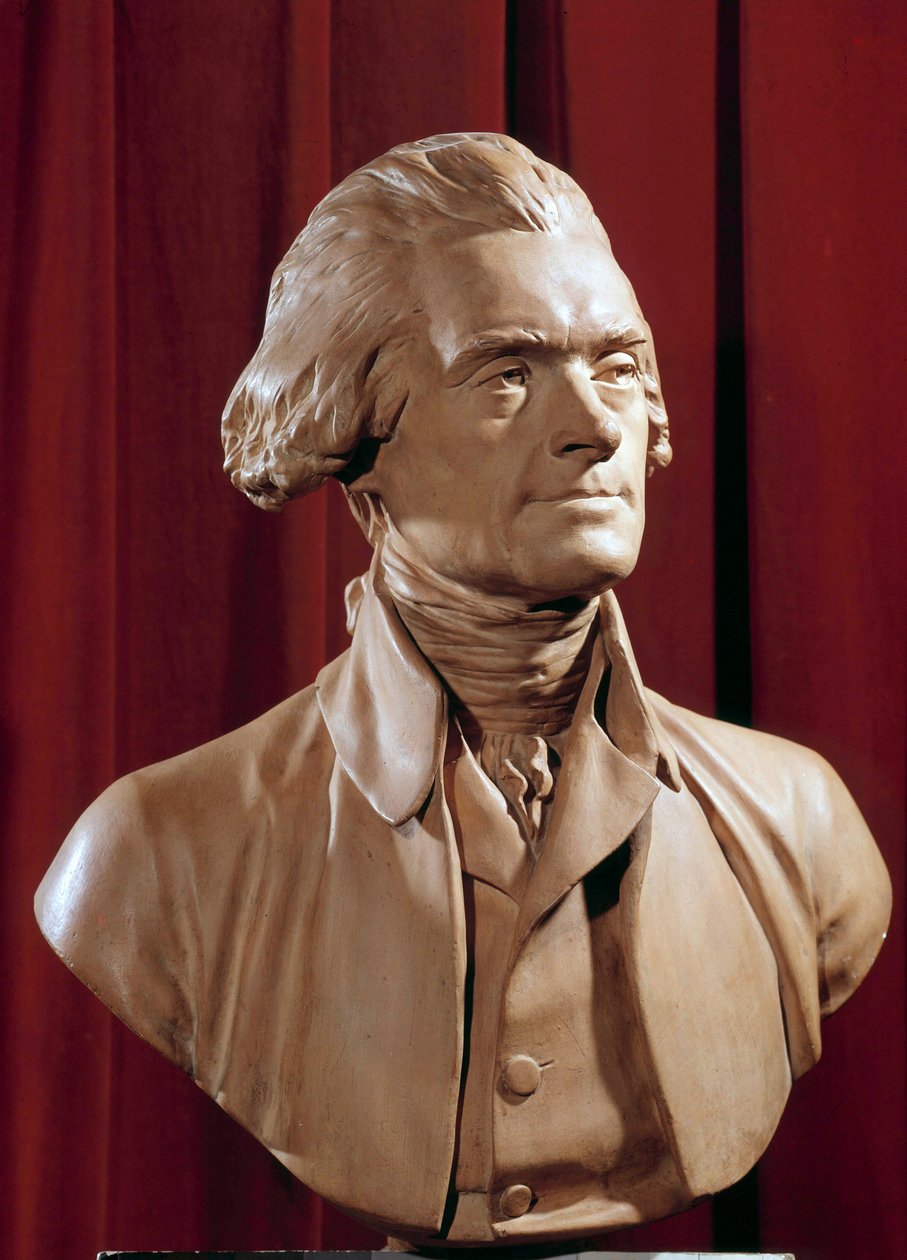 Buste van Thomas Jefferson (1742-1826), president van de Verenigde Staten door Pierre Alexandre Wille