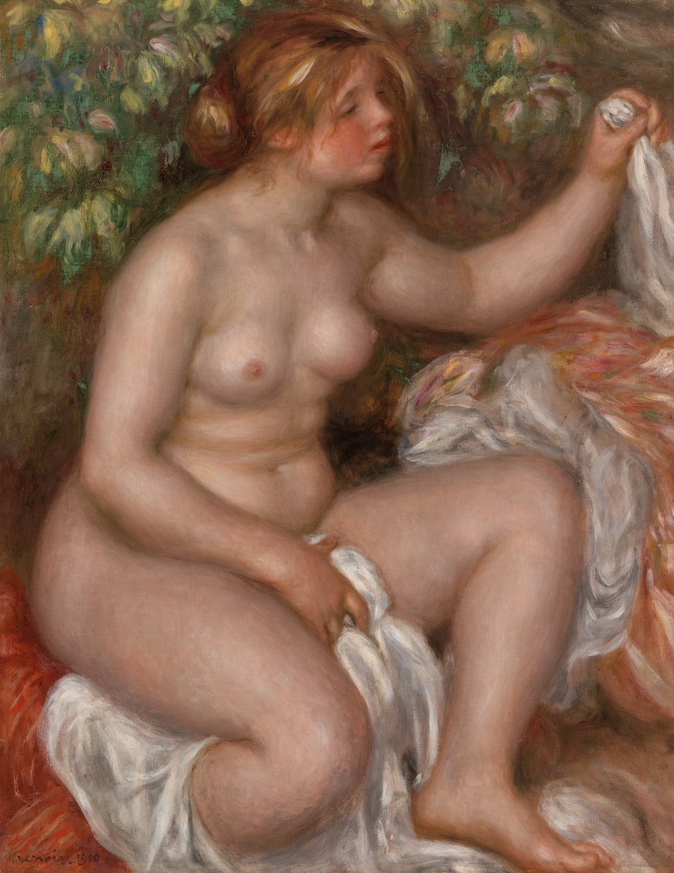 Na het Bad door Pierre Auguste Renoir