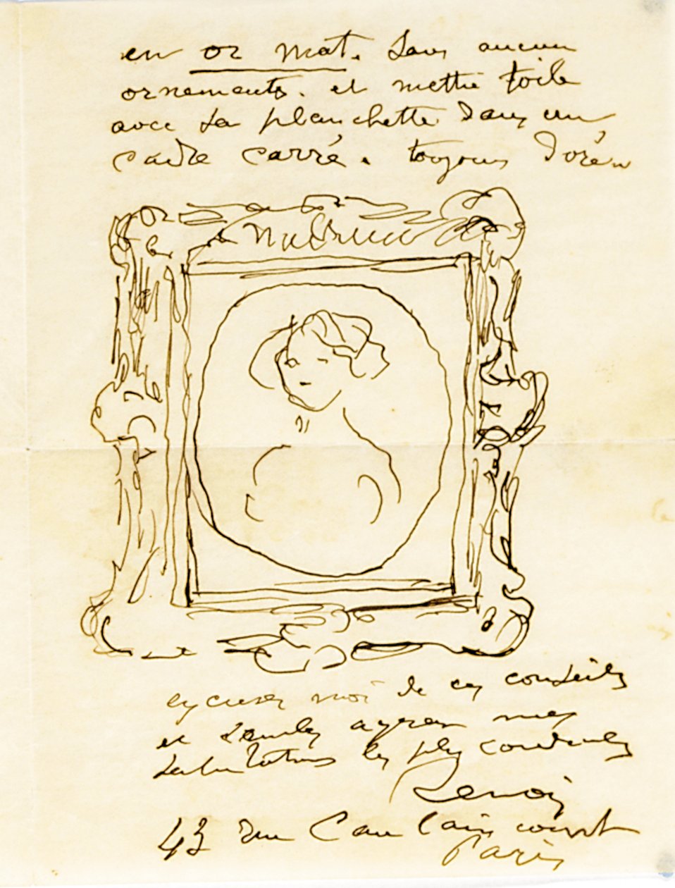 Handgeschreven brief aan Dr. Fritz Thurneyssen, Parijs en Les Collettes, 24 juni 1908 door Pierre Auguste Renoir
