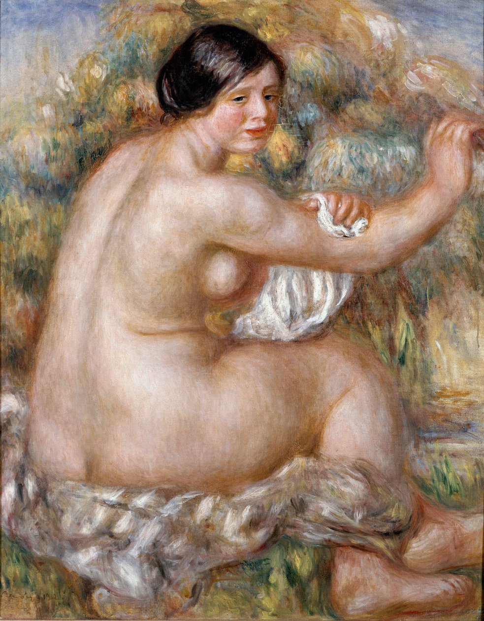 Grote naakte zittende door Pierre Auguste Renoir