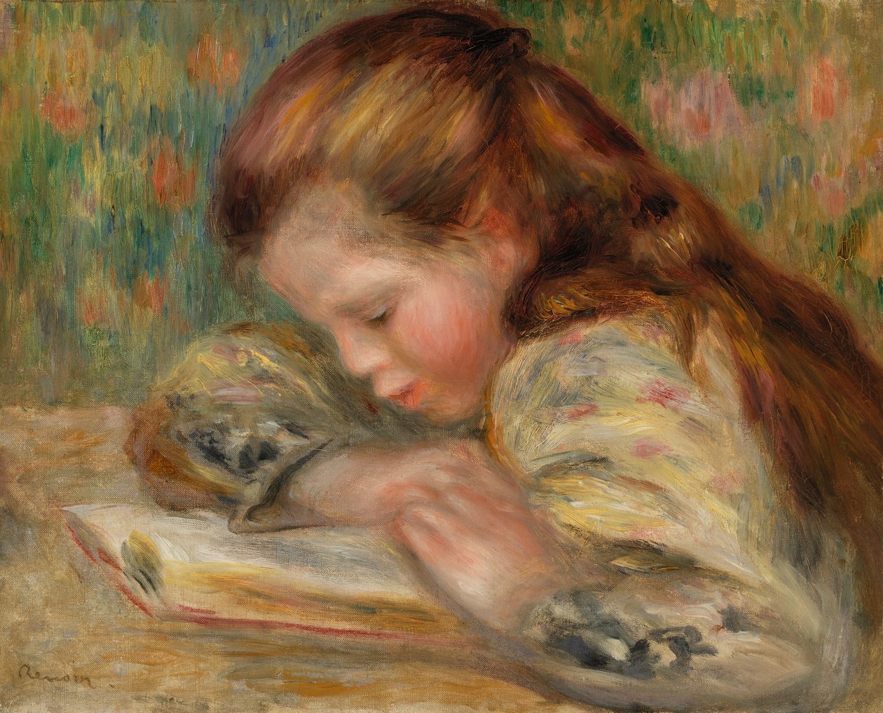 Lezend kind door Pierre-Auguste Renoir