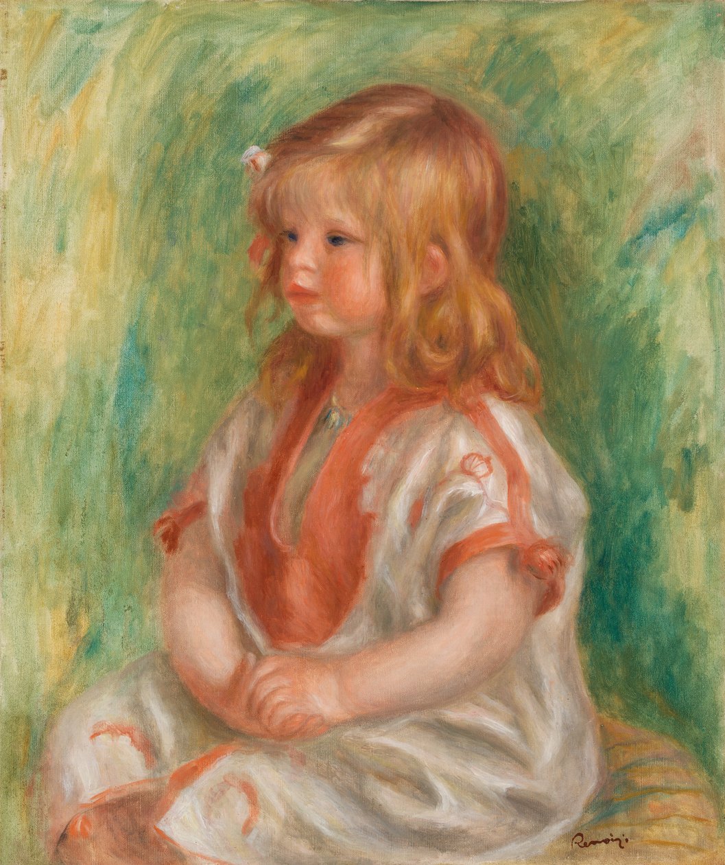 Claude in Arabisch Shirt door Pierre Auguste Renoir