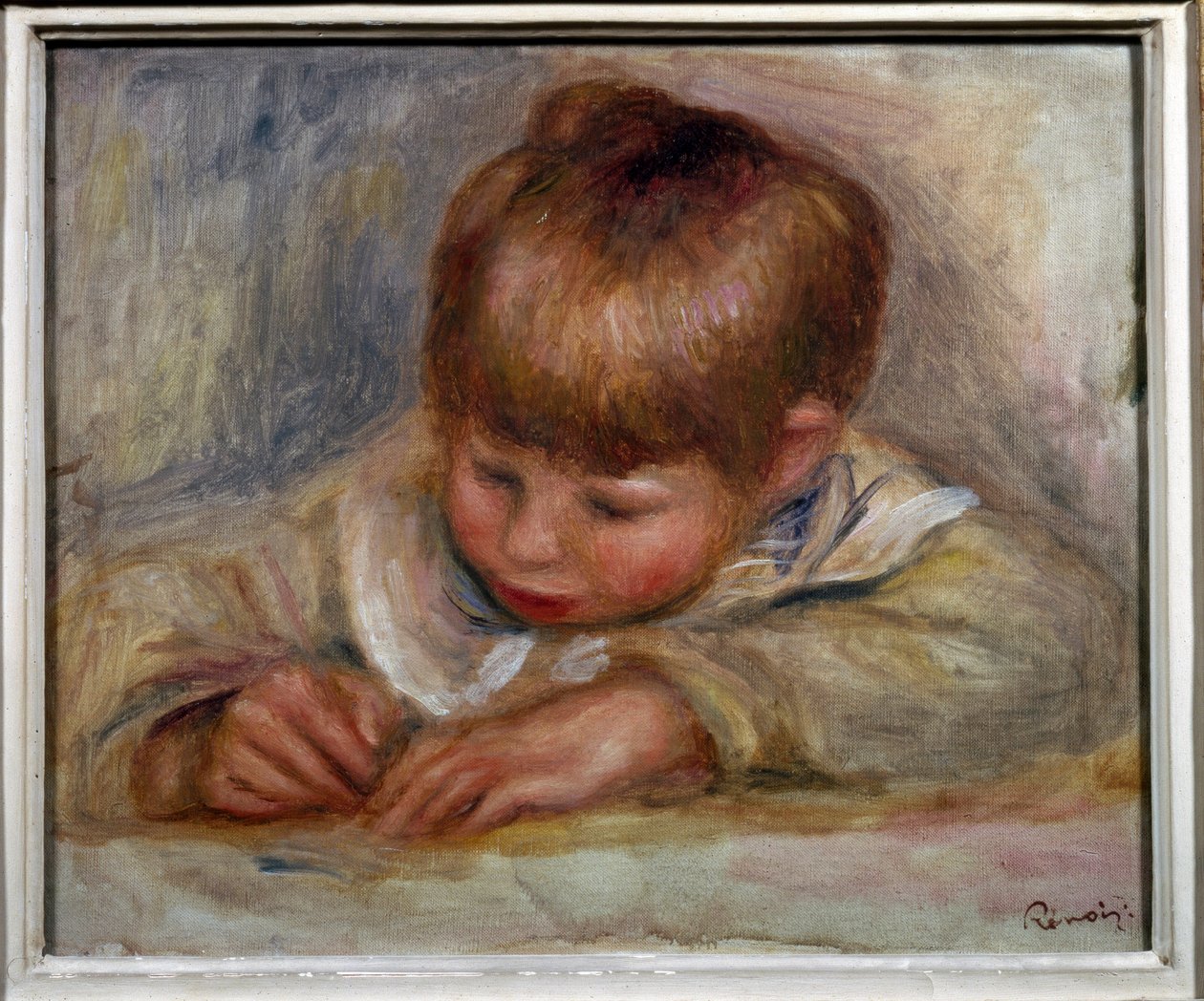 Coco schrijver door Pierre-Auguste Renoir