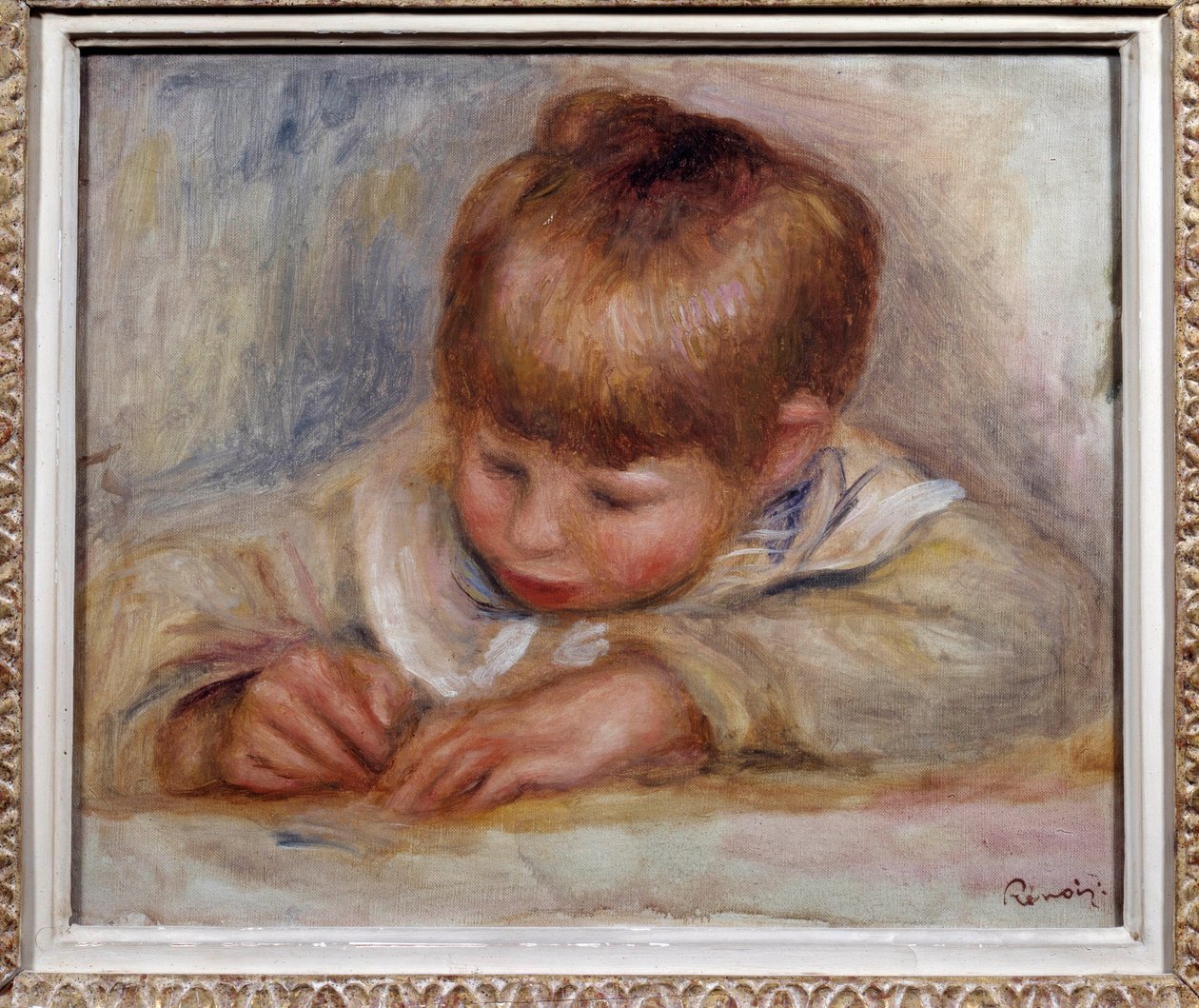 Coco schrijver door Pierre Auguste Renoir