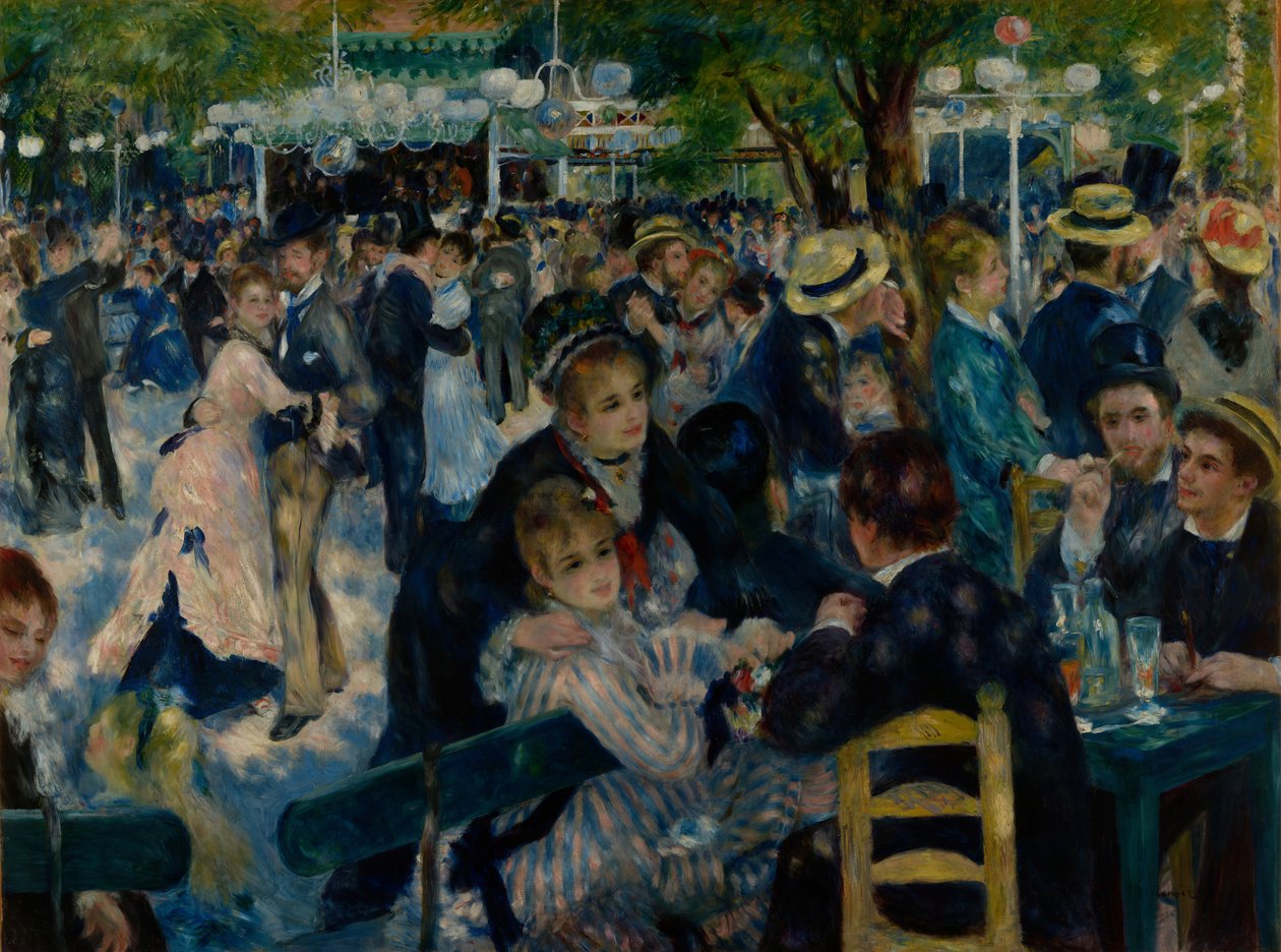 Bal in Le Moulin de la Galette door Pierre Auguste Renoir