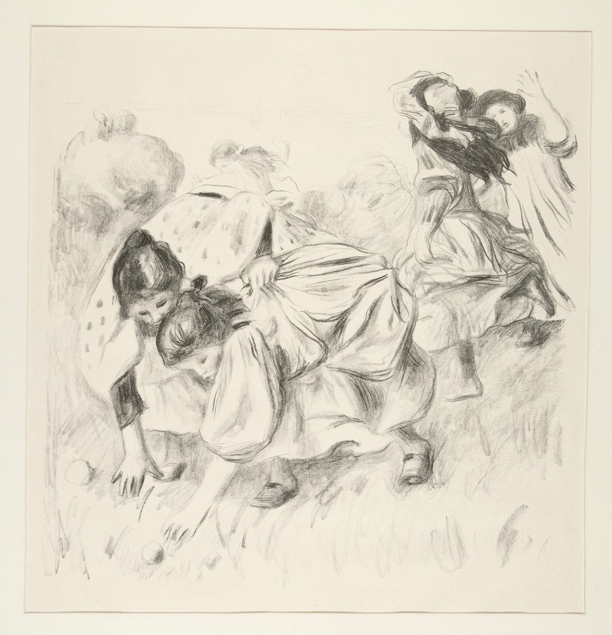 Kinderen die bal spelen door Pierre Auguste Renoir