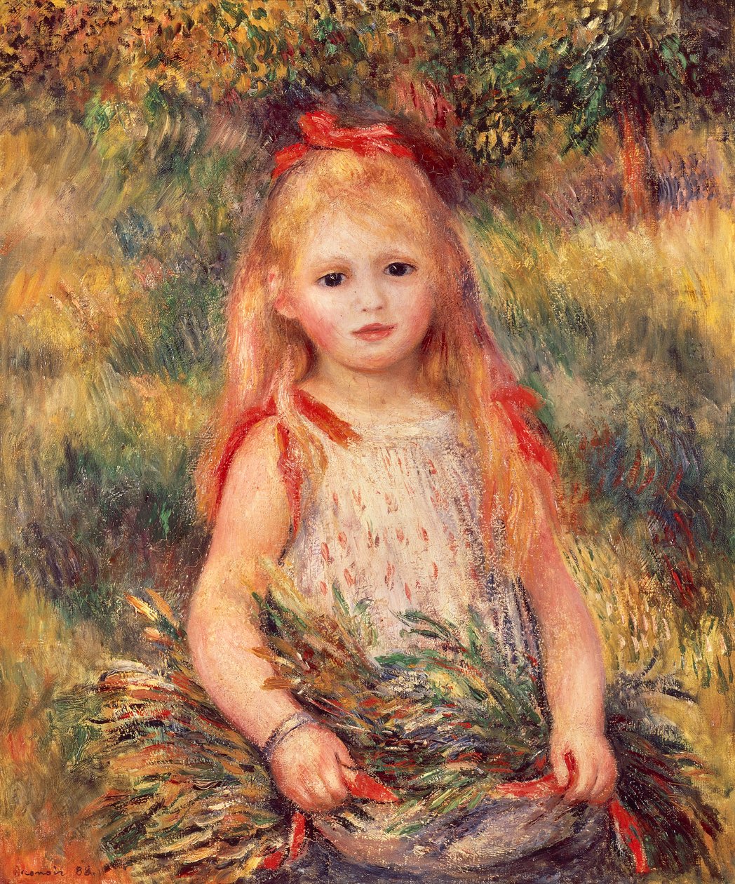 Meisje met korenschoof door Pierre-Auguste Renoir