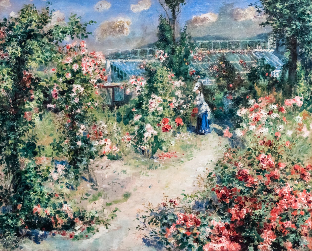 La Serre, ca. 1876 (Olieverf op doek) door Pierre Auguste Renoir