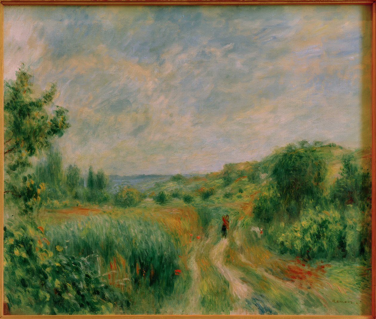 Landschap bij Essoyes door Pierre Auguste Renoir
