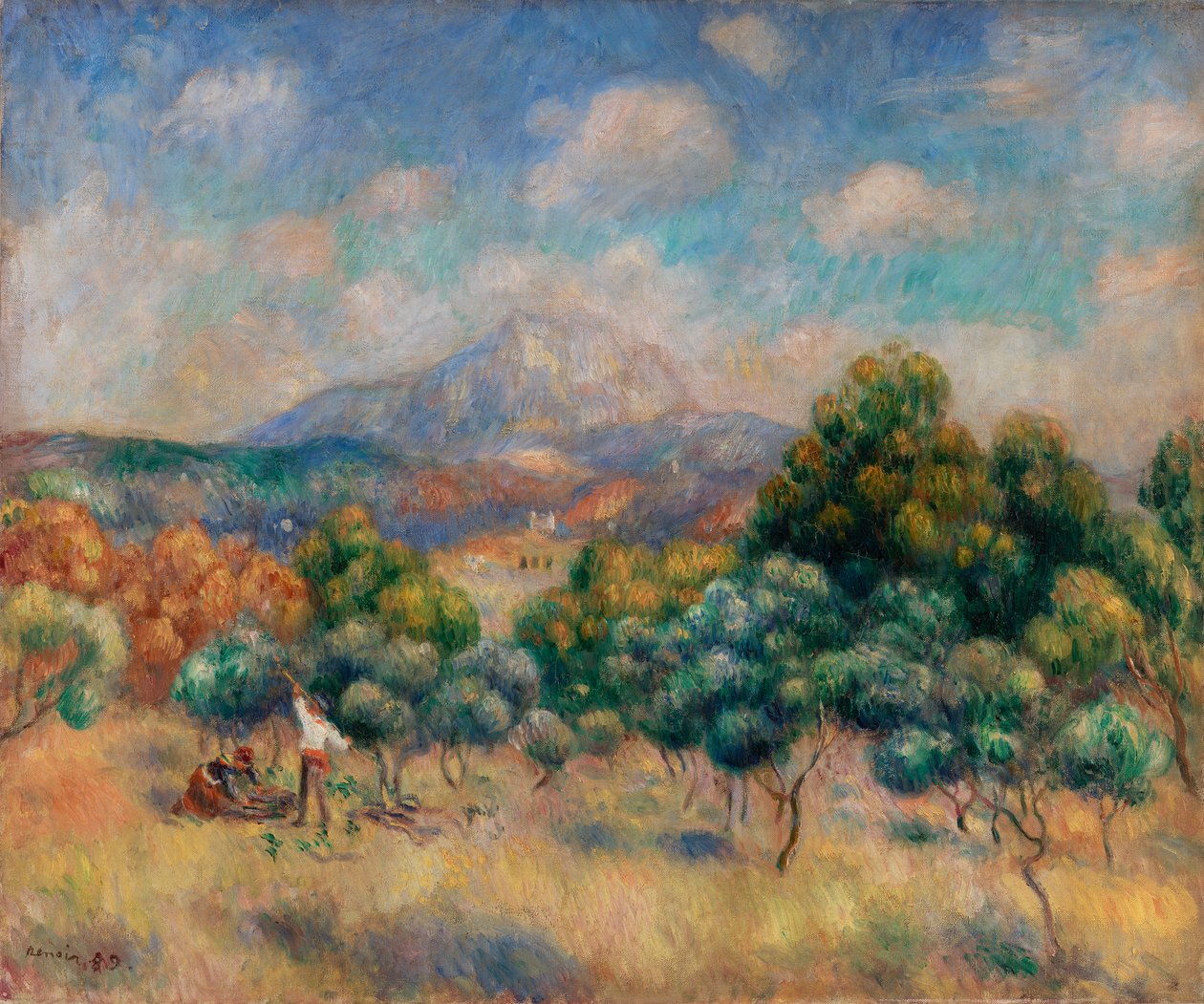 Montagne Sainte-Victoire door Pierre Auguste Renoir
