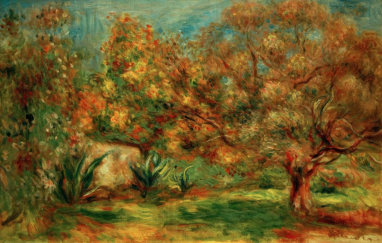Oliventuin door Pierre Auguste Renoir