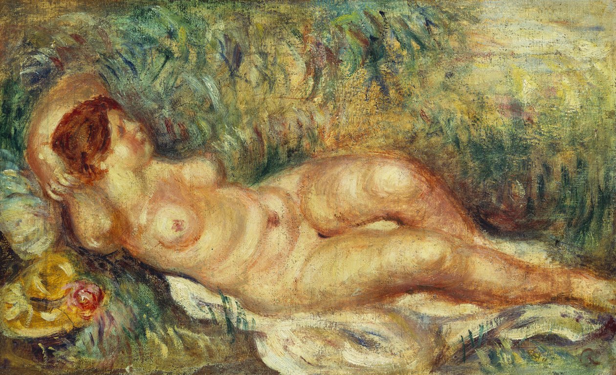 Uitgestrekte Naakt door Pierre-Auguste Renoir